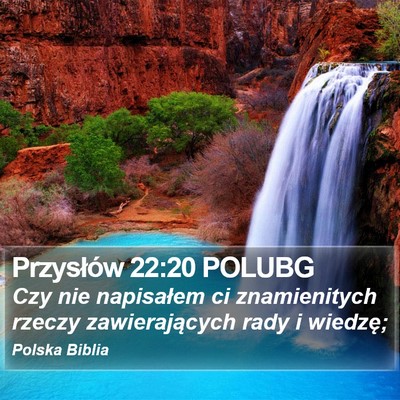 Przysłów 22:20 POLUBG Bible Verse Image