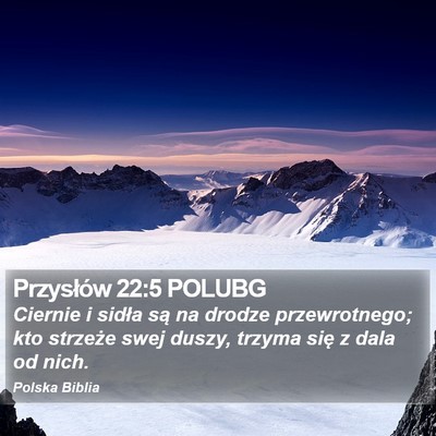 Przysłów 22:5 POLUBG Bible Verse Image