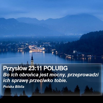 Przysłów 23:11 POLUBG Bible Verse Image