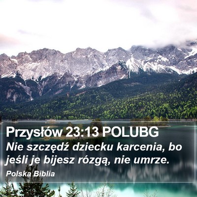 Przysłów 23:13 POLUBG Bible Verse Image