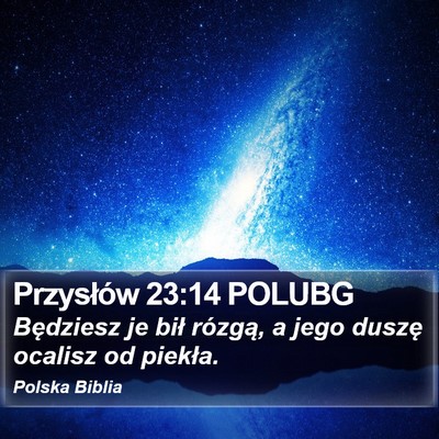 Przysłów 23:14 POLUBG Bible Verse Image