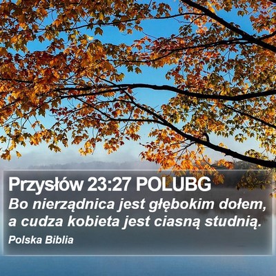Przysłów 23:27 POLUBG Bible Verse Image