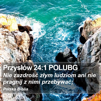 Przysłów 24:1 POLUBG Bible Verse Image
