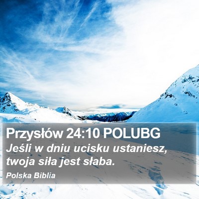 Przysłów 24:10 POLUBG Bible Verse Image