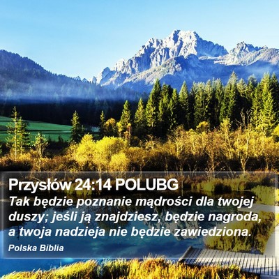 Przysłów 24:14 POLUBG Bible Verse Image