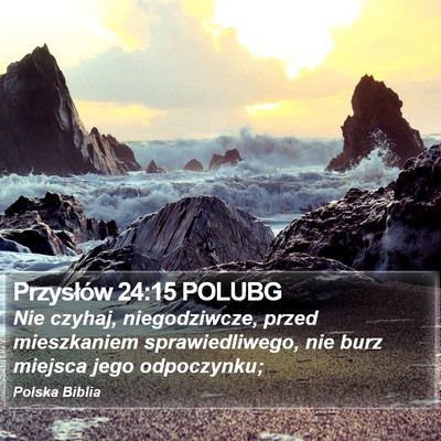 Przysłów 24:15 POLUBG Bible Verse Image