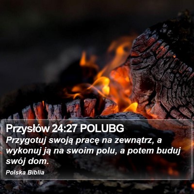 Przysłów 24:27 POLUBG Bible Verse Image
