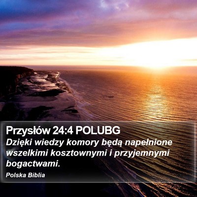 Przysłów 24:4 POLUBG Bible Verse Image