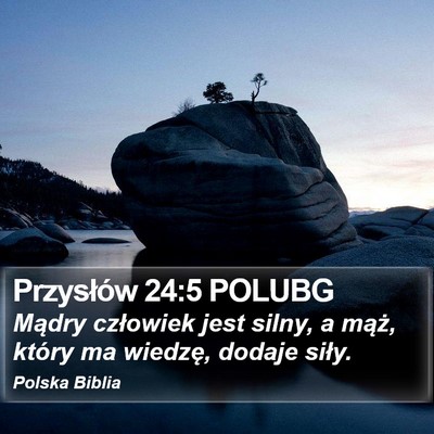 Przysłów 24:5 POLUBG Bible Verse Image