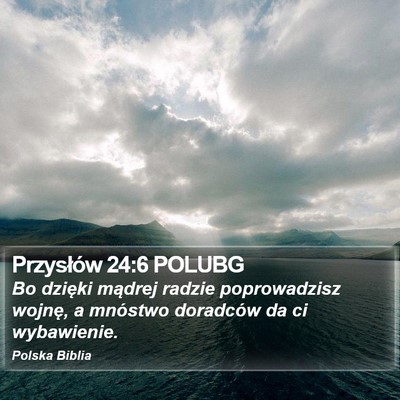 Przysłów 24:6 POLUBG Bible Verse Image