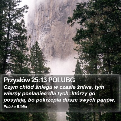 Przysłów 25:13 POLUBG Bible Verse Image