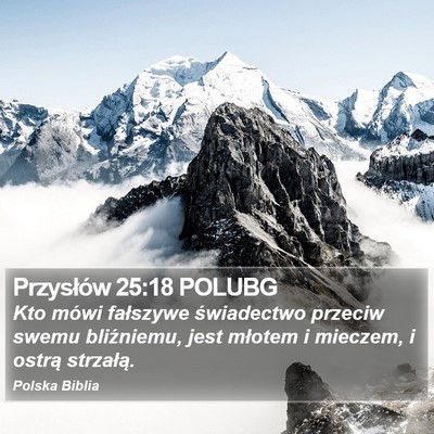 Przysłów 25:18 POLUBG Bible Verse Image