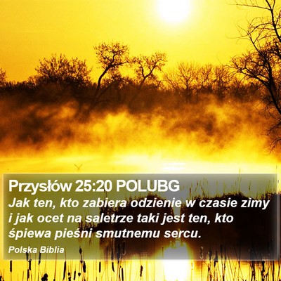 Przysłów 25:20 POLUBG Bible Verse Image