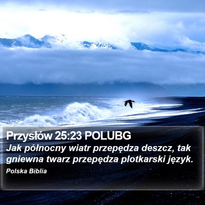 Przysłów 25:23 POLUBG Bible Verse Image