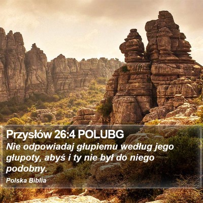 Przysłów 26:4 POLUBG Bible Verse Image