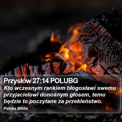 Przysłów 27:14 POLUBG Bible Verse Image
