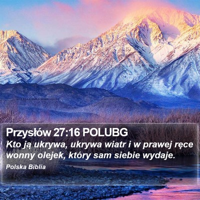 Przysłów 27:16 POLUBG Bible Verse Image