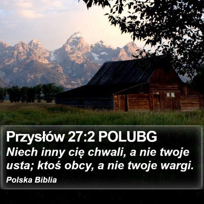 Przysłów 27:2 POLUBG Bible Verse Image