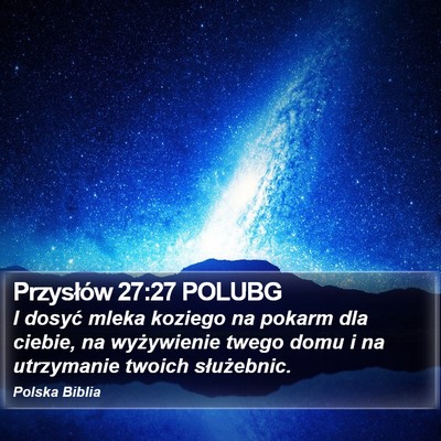 Przysłów 27:27 POLUBG Bible Verse Image