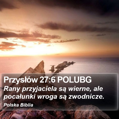 Przysłów 27:6 POLUBG Bible Verse Image