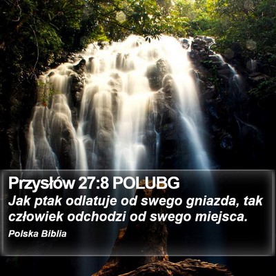 Przysłów 27:8 POLUBG Bible Verse Image
