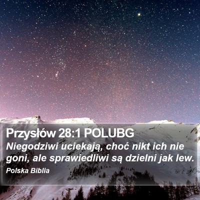 Przysłów 28:1 POLUBG Bible Verse Image