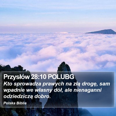 Przysłów 28:10 POLUBG Bible Verse Image