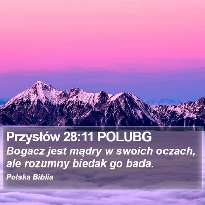 Przysłów 28:11 POLUBG Bible Verse Image