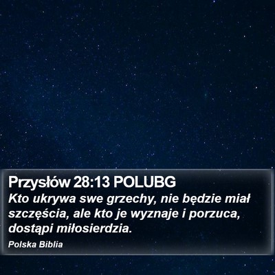 Przysłów 28:13 POLUBG Bible Verse Image