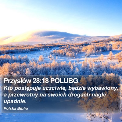 Przysłów 28:18 POLUBG Bible Verse Image