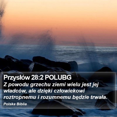 Przysłów 28:2 POLUBG Bible Verse Image