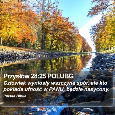Przysłów 28:25 POLUBG Bible Verse Image