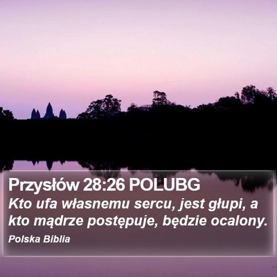 Przysłów 28:26 POLUBG Bible Verse Image
