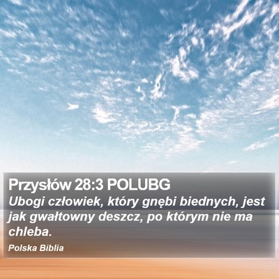 Przysłów 28:3 POLUBG Bible Verse Image