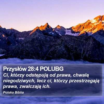 Przysłów 28:4 POLUBG Bible Verse Image