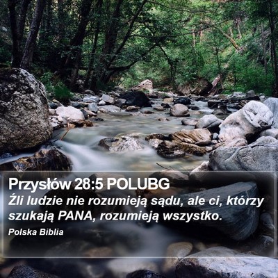 Przysłów 28:5 POLUBG Bible Verse Image