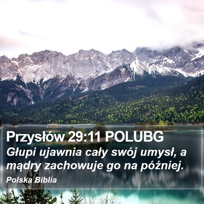 Przysłów 29:11 POLUBG Bible Verse Image
