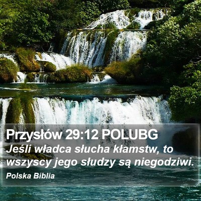 Przysłów 29:12 POLUBG Bible Verse Image