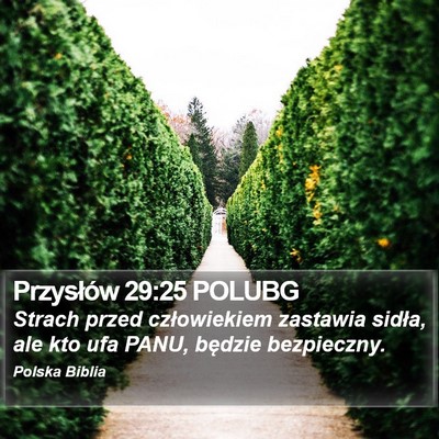 Przysłów 29:25 POLUBG Bible Verse Image