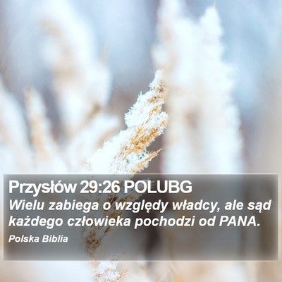 Przysłów 29:26 POLUBG Bible Verse Image