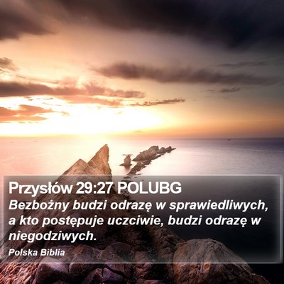 Przysłów 29:27 POLUBG Bible Verse Image