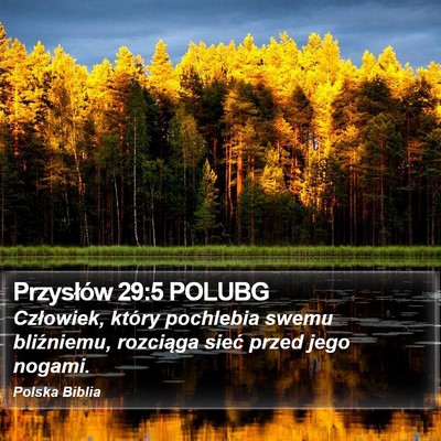 Przysłów 29:5 POLUBG Bible Verse Image