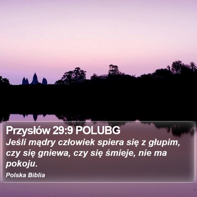 Przysłów 29:9 POLUBG Bible Verse Image
