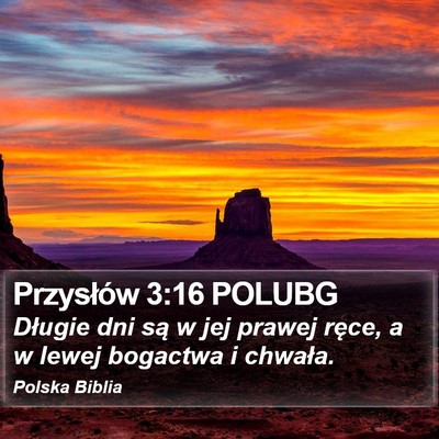 Przysłów 3:16 POLUBG Bible Verse Image