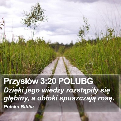Przysłów 3:20 POLUBG Bible Verse Image