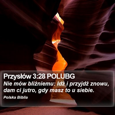 Przysłów 3:28 POLUBG Bible Verse Image