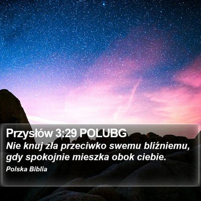 Przysłów 3:29 POLUBG Bible Verse Image