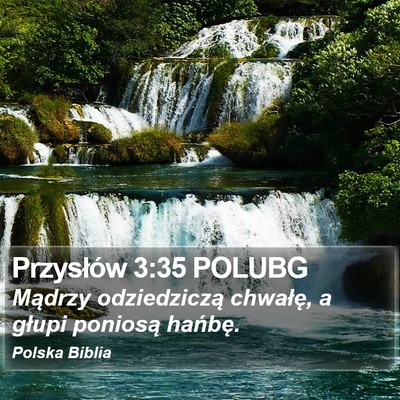 Przysłów 3:35 POLUBG Bible Verse Image