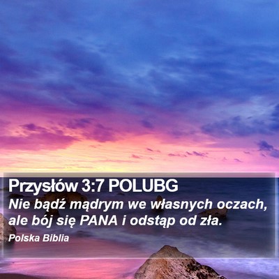 Przysłów 3:7 POLUBG Bible Verse Image