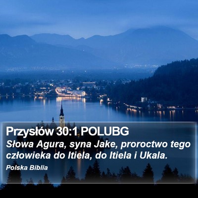 Przysłów 30:1 POLUBG Bible Verse Image